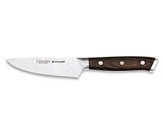3 Claveles Cuchillo de Verduras profesional Kimura, Cuchillo de cocina muy ligero menaje de cocina muy resistente, MarrÃ³n; de 9 cm-3,5 cm de hoja