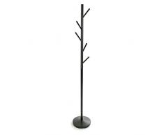 Versa 19300101 Perchero de pie Negro Adelisa, 170x28,5x28,5cm,Metal,5 colgadores