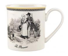 Villeroy & Boch Audun Chasse Taza de café, 300 ml, Altura: 9,1cm, Porcelana Premium, Blanco/Colorido