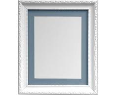 FRAMES BY POST Marco de Fotos, Estilo Shabby Chic, plÃ¡stico, Blanco, 50 x 40 cm Image Size 15 x 10 Inches (Plastic Glass)