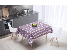 Bonamaison DecoraciÃ³n de Cocina, PoliÃ©ster, Antimoho, Secado rÃ¡pido, Impermeable, Mantel, PatrÃ³n Aleatorio, 140 x 140 Cm - DiseÃ±ado y Fabricado en TurquÃ­a