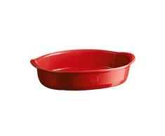Emile Henry EH029052Â - Recipiente para Horno, Forma Ovalada, tamaÃ±o Mediano, de cerÃ¡mica, 35 x 22,5 x 8 cm, cerÃ¡mica, Grand Cru, 35 x 22,5 x 8 cm