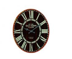 Idea hogar: Reloj de Pared óvalo Vidrio Estilo Vintage Old Town
