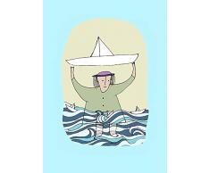 Komar Wandbild Von Paper Ship | Poster, Bild, Wohnzimmer, Schlafzimmer, Dekoration, Kunstdruck | ohne Rahmen | P103-50x70 fotomural, carbÃ³n