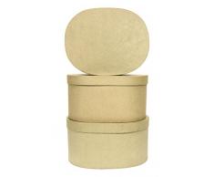 Decopatch Big Cajas Oval, 3 Unidades, marrÃ³n
