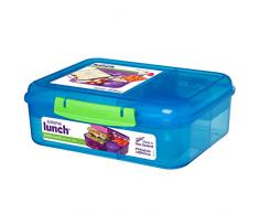Sistema - Tartera Bento caja de almuerzo con frutas/yogur olla, colores surtidos, 1.65 L