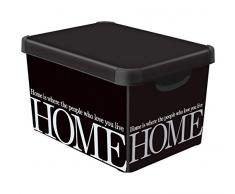 CURVER 226615 Déco Stockholm - Caja de almacenaje, diseño de plástico, 39,5 x 29,5 x 25 cm