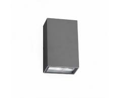 FARO BARCELONA 70812 - Ling Aplique (Bombilla incluida) LED, 6W, Aluminio inyectado y difusor de Cristal Transparente, Color Gris