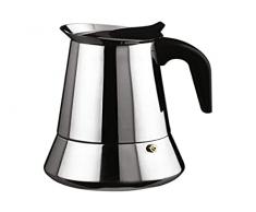 Ilsa Cafetera Expresso INOX Bonkaffe para 4 Tazas, Acero Inoxidable, Plateado, Centimeters