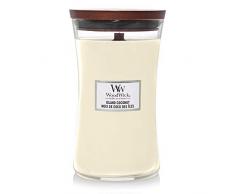 WoodWick Hourglass Vela AromÃ¡tica en Tarro Grande, Blanco (Island Coconut), 610g