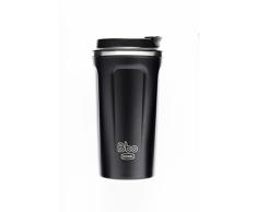 Irisana - Termo de Café - 450 ml - Negro - 9,5 x 9,5 x 18 cm - Acero Inoxidable 304 - Taza Original Ideal Regalar - Vaso para Llevar Bebidas Calientes