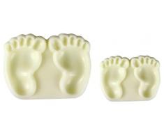 JEM Pop It - Moldura en Forma de Pies de Bebé para Decoración de Pasteles, Juego de 2 – Tamaños Grandes y Pequeños