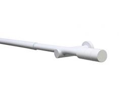 GARDINIA Creta - Juego de barras de cortina (120 â 210 cm, metal, incluye fijación), color blanco