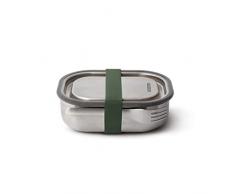 Fiambrera pequeña de acero inoxidable, Acero inoxidable y silicona, verde oliva, 600ml / 20fl oz