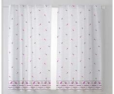 Cardenal Textil Mara Cortina Cocina Visillo, Tela, Morado, Pack 2 100 x 140 cm