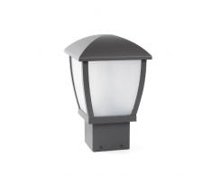 FARO BARCELONA 74997 - Wilma Sobremuro, Aluminio inyectado y policarbonato translucido, Color Gris (Bombilla no incluida)