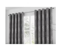 Curtina Funda de cojín Elmwood Hecha de Jacquard, Color metálico, poliéster, Gris, Curtains: 66 Width x 90 Drop (168 x 229cm)