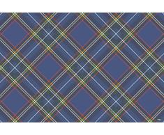 MANTEL INDIVIDUAL WALES AZUL 03, PACK 4 UNIDADES (30,5x45,6x0,2 cm), PVC poliester, antideslizante, lavable, resistente al calor, con posibilidad de PACK de 6, camino de mesa y alfombra a juego