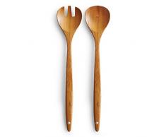 Zeller Juego de 2 Cubiertos para Ensalada (30 cm), Otro, Multicolor