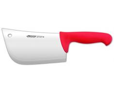 Arcos Serie 2900 - Cuchillo Hachuela - Hoja de Acero Inoxidable NITRUM de 190 mm - Mango inyectado en Polipropileno Color rojo
