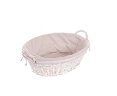 S de wicker24Â Cesta de la Colada Mimbre, Cesta, 60Â x 44Â x 23Â cm, Cesta, Beige, 60 x 44 x 23 cm