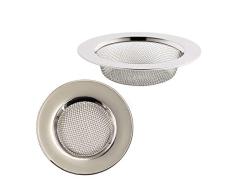 Colador de tapÃ³n para Ducha, tapÃ³n de colador para Fregadero de Cocina o baÃ±o, 2 filtros de Drenaje de Malla de Acero Inoxidable de 7,5 cm de diÃ¡metro Exterior