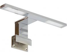 Ranex Luz de Cuarto de Baño Moderno con Espejo, 4.5 W, Cromado, 6.5x30x11 cm