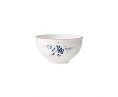 Villeroy & Boch Vieux Luxembourg Cuenco, 13 cm, Porcelana Premium, Blanco/Azul