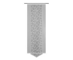 Home Fashion 86629-101 Cortina con triÃ¡ngulo, 160 x 57 cm, Jacquard, Blanco