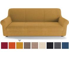 PETTI Artigiani Italiani Sofas, Funda de Sofa Elastica, 100% Made in Italy, Microfibra, Oro, 4 Plazas (180 a 260 cm)