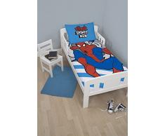 Spiderman Ultimate Junior juego de funda de edredón con funda de almohada para cama infantil de poliéster, Azul, Single