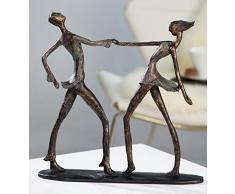 Casablanca Figura Decorativa de Escultura, Color Negro, Pareja de Danza â Jive Danza â decoraciÃ³n de alfÃ©izar de Ventana â Altura 36 cm de Bronce