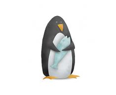 Komar Wandbild Von Cute Animal Penguin | Poster, Bild, Wohnzimmer, Schlafzimmer, Dekoration, Kunstdruck | ohne Rahmen | P111C-30x40 fotomural, Schwarz, WeiÃ, Blau, Orange