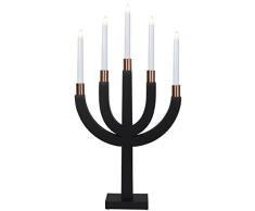Star 218Â âÂ 82Â Elias candelabro 5Â luces 15,0Â W E10Â Negro 67Â x 34,5Â x 8Â cm