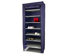 rebecca mobili Armario Zapatos 9 Niveles Tela con Cremalleros Mueble Almacenamiento organizador Dormitorio (RE4974)