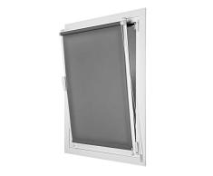 Estores Basic - Estor TranslÃºcido, Estor Enrollable instalaciÃ³n sin Tornillos, Ideal para Puertas abatibles, Gris, 75 x 180cm