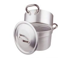 Unbekannt Verduras Pot Cook y cuscús con Cacerola Steamer Espesor de 3 milímetros por Completo de la Tapa y Dos Asas de Acero, diámetro 400 Mm cod.ALMA15240