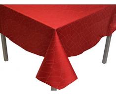 Soleil docre Mantel Antimanchas Cuadrado 180x180 cm Fiesta Rojo