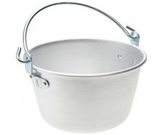 Ollas Agnelli Hervidor con Mango de Arco y el Dobladillo, BLTF Aluminio, Plata, 26 cm