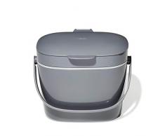 OXO Good Grips 13294600UK Contenedor de compost de fácil limpieza, 6,62 L, color carbón, plástico, gris oscuro