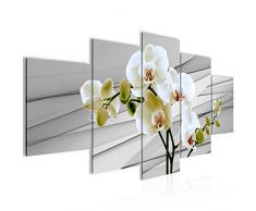 Runa Art 202051b - Cuadro de pared (200 x 100 cm, lienzo de fieltro, tamaño XXL, fabricado en Alemania, listo para colgar), diseño de orquÃdeas