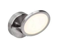 BRILLIANT lamp Pluto Foco de pared LED hierro/blanco |Â 1x 5W LED integrado (SMD), (500lm, 3000K) |Â Escala A ++ a E |Â Cabeza giratoria