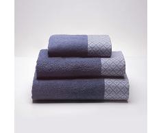 Sancarlos ERNA- Toalla de BaÃ±o, 100% AlgodÃ³n Rizo, Color Azul Marino, TamaÃ±o 100x150 cm, 250218250401
