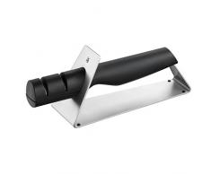 WMF Gourmet Afilador de Cuchillos con Dos Niveles de Afilado de Acero Ioxidable Cromargan 18/10 y Material SintÃ©tico, Negro, 25 x 9 x 6.8 cm