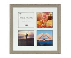 Inov8 16 x 40,64 cm Insta-Frame Austen Marco para Instagram 4/de Estampado a Cuadros de Fotos con paspartú Blanco y Negro con Borde, Gris se Debe Lavar a