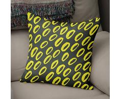 BonaMaison Fundas para CojÃ­nes, Amarillo neÃ³n y Humo Funda de Almohada Silla Oficina Cama Decorativa Moderna DecoraciÃ³n del Hogar HabitaciÃ³n, 43x43 Cm - DiseÃ±ado y Fabricado en TurquÃ­a