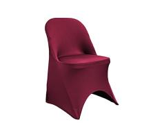RCZ Décor 10773us - Funda Plegable para Silla de Elastano, 45 cm x 77 cm, Color Burdeos, 1 Pieza