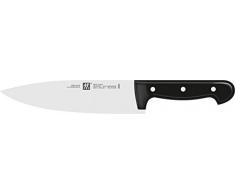 ZWILLING Cuchillo Santoku, Longitud de la hoja: 18 cm, Hoja grande, Mango especial de acero inoxidable/plástico, Twin Chef