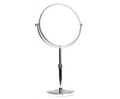 HIMRY Espejo Altura Regulable 5 x AmpliaciÃ³n, 8 Inch, Espejo cosmÃ©tico Giratorio 360 Â°. Cromado. maquillarse Afeitado Espejo BaÃ±o Habitaciones Espejo, Normal + 5 aumentos, kxd3114 â 5 x