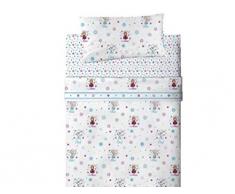 Disney Frozen Strong Heart Juego Sábanas de 3 Piezas para Cama 90, Cotton